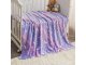 Glow in the Dark Throw Blanket 150x200 cm, Soft Cozy Plush for Kids Bed, Purple