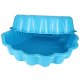 2-in-1 Shell Sandpit and Pool with Lid 160x87.5x19.5 cm, Blue