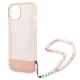 Guess Translucent Pearl Strap Case for iPhone 14 Plus - Pink