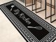 Kitchen Rug Set of 2 Non-Slip Cushioned Floor Mats for Kitchen Floor Runner, Black