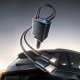 Orico Twin Reach 45W USB-A + USB-C Car Charger with Two Retractable USB-C Cables, Black