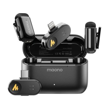 Maono WM622 PBC2 Wireless Microphone System MFi Certified 100m Range