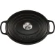 Le Creuset Signature Oval Cast Iron Casserole 27 cm, 4.1 l, Matte Black