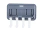 Multifunctional Kitchen and Bathroom Hanger with Shelf and 4 Hooks