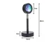 Metal Sunset Projector Lamp with Remote, LED RGB, USB Powered