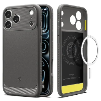 Spigen Rugged Armor Mag Case for iPhone 18 Pro / 17 Pro with MagSafe, Gray