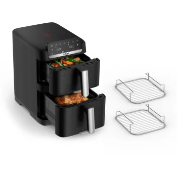 Air Fryer Tefal Easy Fry Crispy EY 7568, 10 L, 2700 W, Black / Silver