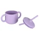 8-Piece Bear Silicone Tableware Set for Babies, Purple