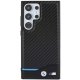 Samsung Galaxy S24 Ultra (SM-S928) BMW Leather Carbon Case Cover (BMHCS24L22NBCK), Black | Telefona Maciņš Vāks...