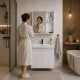ModernHome Wall-Mounted Bathroom Cabinet with Sink and Mirror