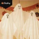 Ruhhy 00025957 Halloween Decoration - 3 Hanging Ghosts, 75 cm, White