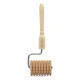 4Fizjo 1430 Wooden Massage Roller with Handle, Brown