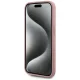 Karl Lagerfeld iPhone 15 Pro Max Case Wrinkled Metal Signature, Pink