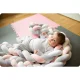 Ricokids Braided Cot Bumper, 3 m, Pink