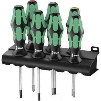 Wera 367/6 TORX BO Kraftform Screwdriver Set with Rack, 6 Pieces