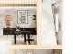 LULILO Wooden Play Dollhouse with Furniture and LED Lightning, 78cm