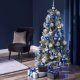 Christmas Tree Baubles Set 100 pcs + Star, Silver