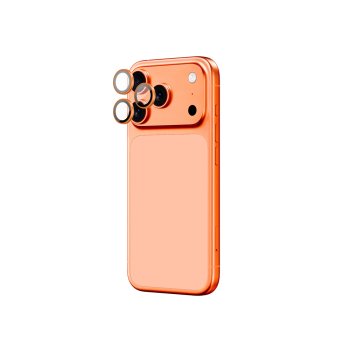 AmazingThing AR Sapphire Camera Lens Glass iPhone 17 Pro / Pro Max - with Orange Frame