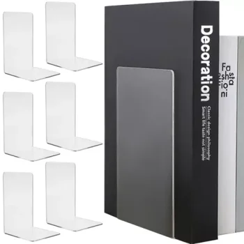 Ruhhy 21745 Transparent Bookends, 6 pcs