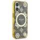 Guess iPhone 16 Case IML Peony On 4G Background MagSafe, Brown