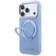 Dėklas Karl Lagerfeld Ring Stand 360 MagSafe, skirtas iPhone 18 Pro / 17 Pro, šviesiai mėlynas