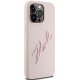 Apple iPhone 15 Pro 6.1\'\' Karl Lagerfeld Silicone Karl Script Cover Case, Pink