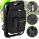 3-in-1 Camping Backpack with Folding Chair and Cooler Bag, 14L, Black