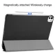 Apple iPad Pro 11\'\' (2024) (A2837 A2925) PU Leather Protective Tri-fold Book Case Cover, Black