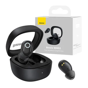 Wireless headphones Baseus Bowie WM02 TWS, Bluetooth 5.0 (black)