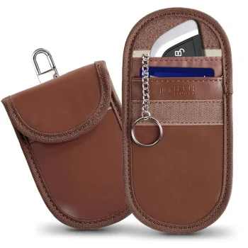 Tech-Protect KLR100 RFID Blocking Car Key Case, Brown