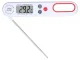 Folding Kitchen Thermometer with LCD Display for Meat and Liquids, White