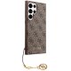 Guess GUHCS23LGF4GBR S23 Ultra S918 brūns/brūns cietais futrālis 4G Charms Collection | brown/brown hardcase