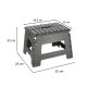 Folding Anti-slip Step Stool for Kitchen or Bathroom, 22cm, Dark gray