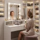 Modernhome Vanity Table with LED Mirror and 2 Drawers