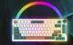 Wireless Mechanical Gaming Keyboard Royal Kludge RKH81 LED RGB, Sky Cyan switch, green