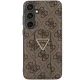 Guess Samsung Galaxy S24 Case Grip Stand 4G Triangle Strass, Brown