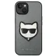 Karl Lagerfeld Choupette Head Patch Case for iPhone 14 Plus, Silver
