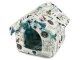 Pet house and bed for dogs and cats, size L, white, black interior