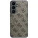 Guess Embossed 4G Ring Classic Logo MagSafe dėklas telefonui Samsung Galaxy S26 FE, rudas