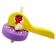 Bakalu Wooden Spinning Top with String, Yellow & Purple