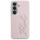 Karl Lagerfeld Grained Signature Case for Samsung Galaxy S26, Pink
