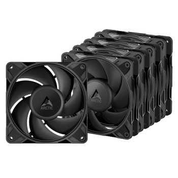 ARCTIC P12 PRO PWM PST 120mm Case Fans (5-Pack), Black