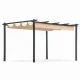Multigarden Garden and Terrace Pergola, 3x4 m, Steel, Beige