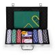 ModernHome Poker & Blackjack Set – 300 Chips, 2 Decks, Dice, Felt Mat, Locking Case