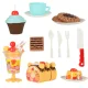 Toy Birthday Cake with Velcro Cutting, 75 Pieces, Blue
