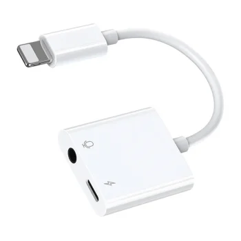 Joyroom S-Y105 Audio Adapter Lightning to 3.5mm and Lightning, White