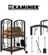 Kaminer PK011 Firewood Stand with Fireplace Accessories, Black