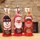 Christmas Reindeer Wine Bottle Cover, Decorative Holiday Gift Bag for Champagne