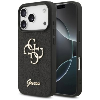 Guess Fixed Glitter Big 4G Phone Case Cover iPhone 17 Pro - black