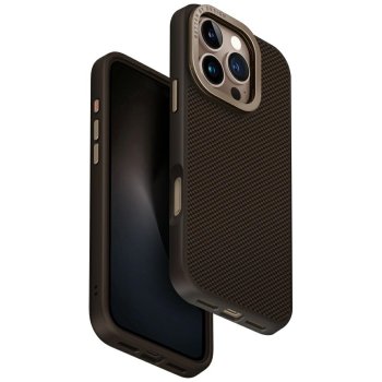 Uniq Keva Max Magclick Camera Stand Case for iPhone 16 Pro, Brown